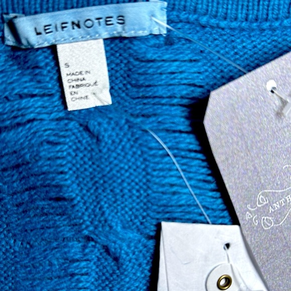 $198 Anthropologie Vintage Ridged Ruffles Cardi Small Skirted Sweater LeifNotes - Picture 12 of 16